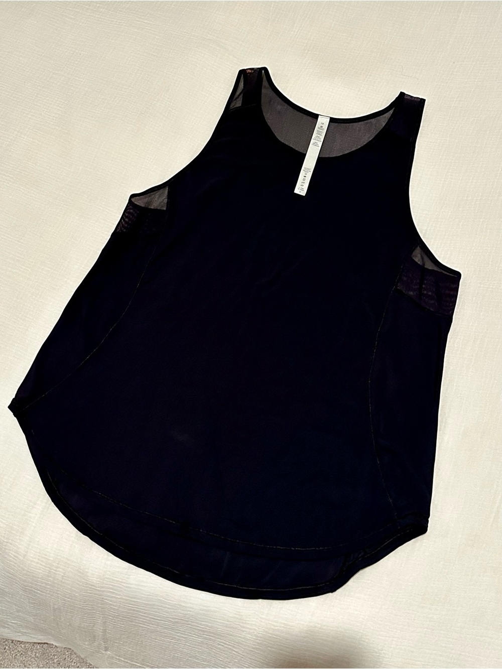 lululemon athletica Black Mesh-Panel Tank Size 10